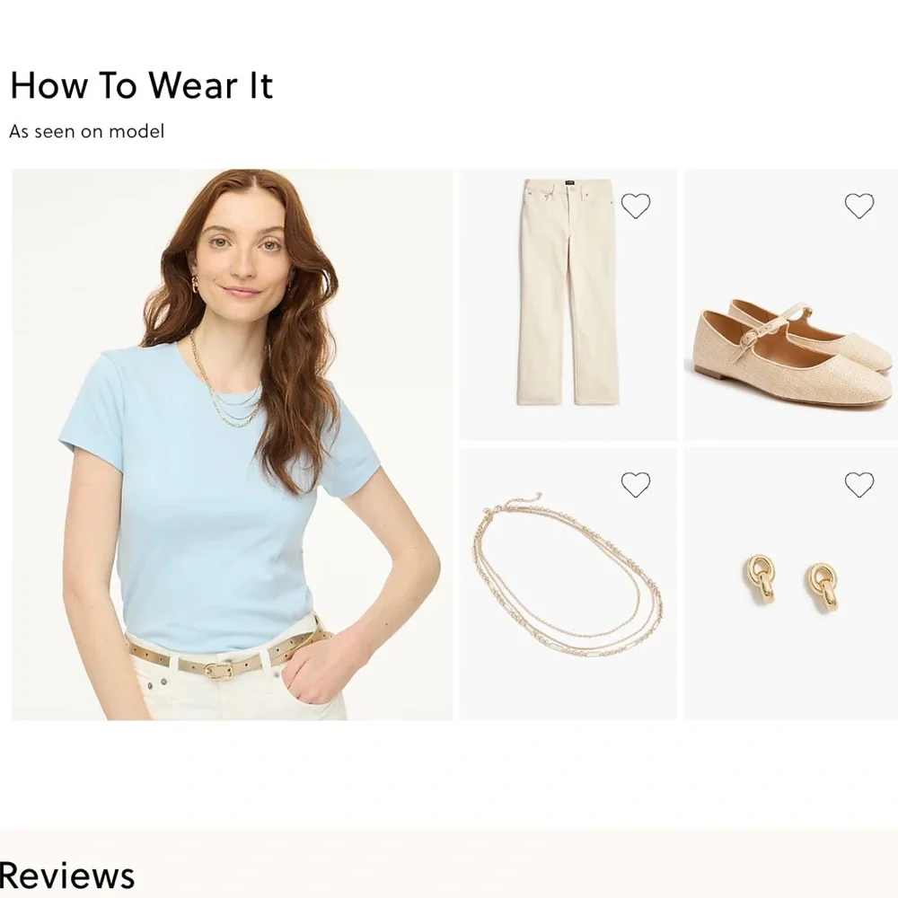 J. Crew Women's Essential short-sleeve crewneck tee Chateau Light Blue XL sliced - Picture 3 of 15